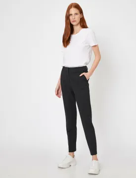 16319 Charcoal Grey Pocket Detail Trousers