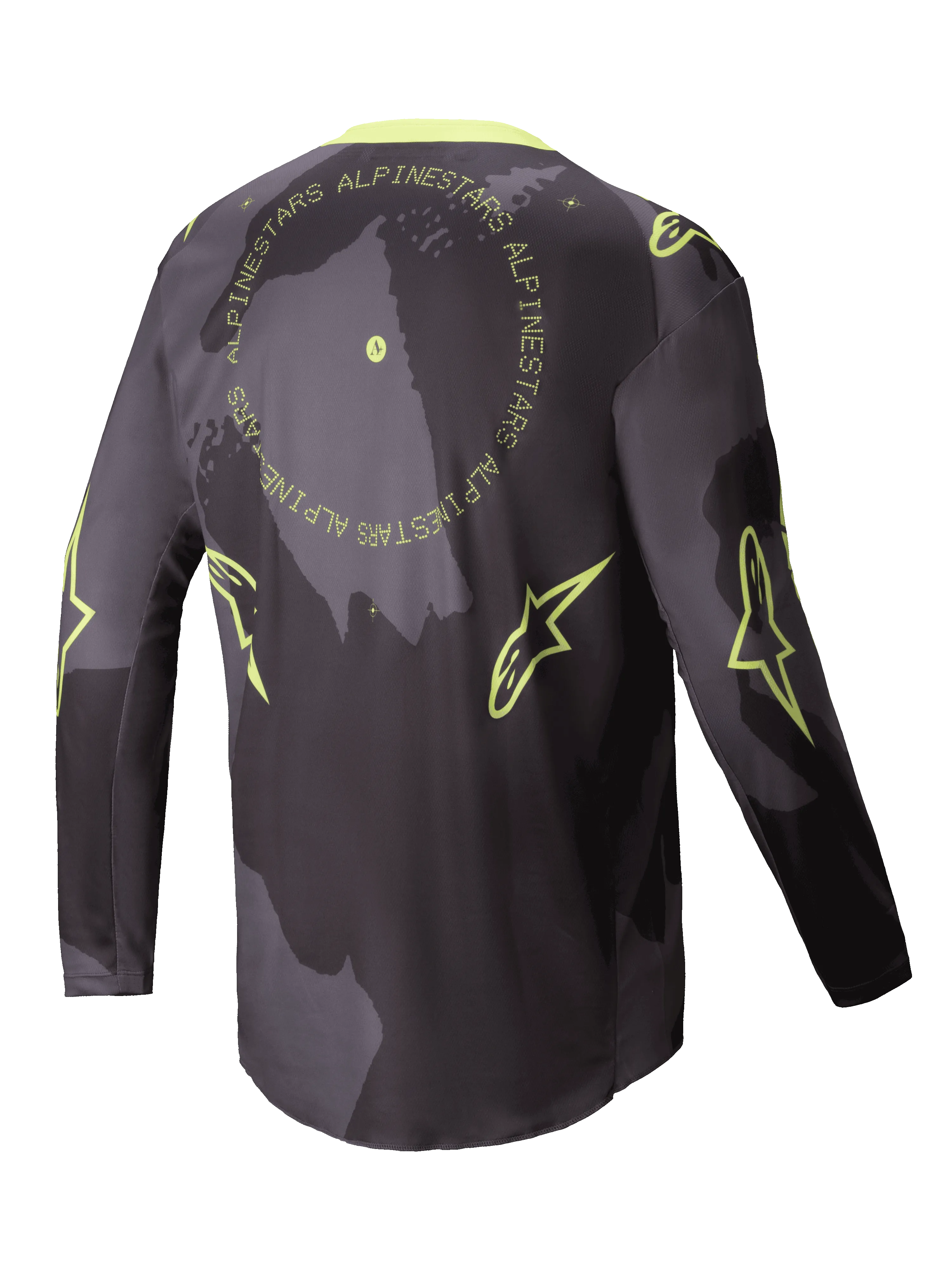 2025 Alpinestars Racer Hollow Jersey Dark Camo Yellow Fluo