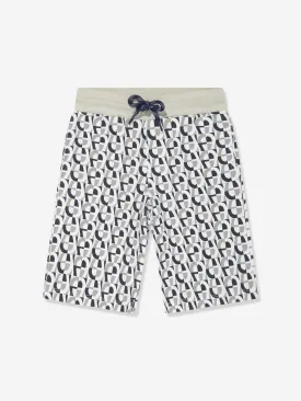 Aigner Boys Logo Bermuda Shorts in Grey