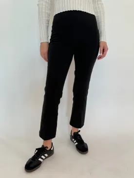 Ankle Denim Baby Bootcut Pants - Black