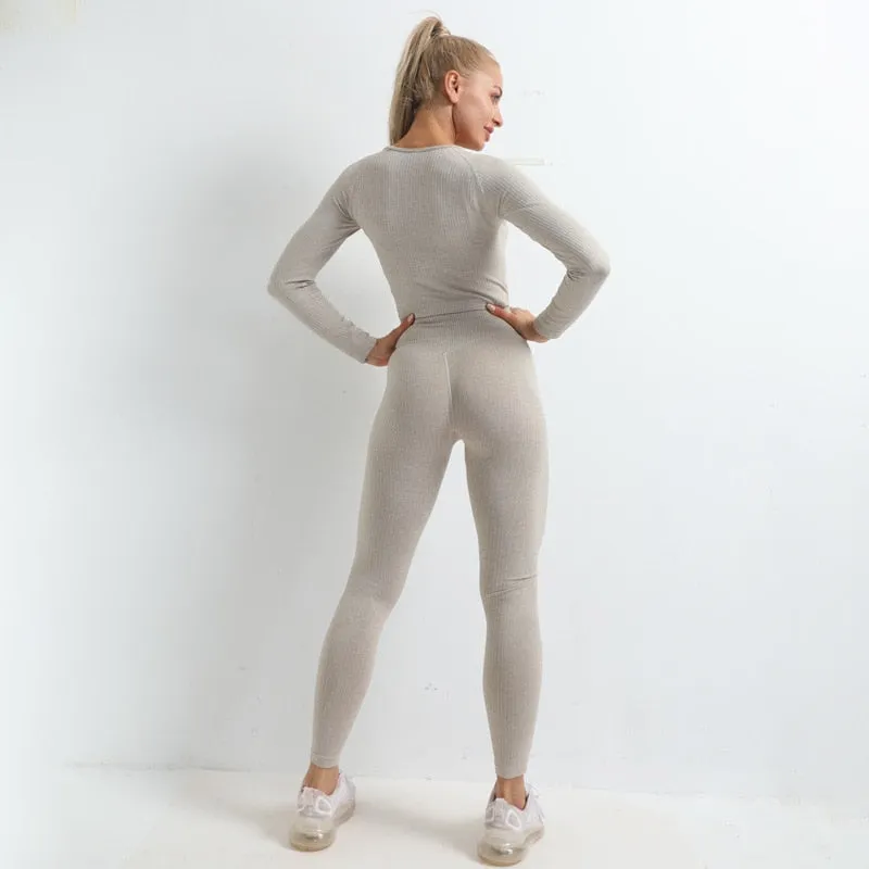 Autumn Seamless Yoga Set High Strech