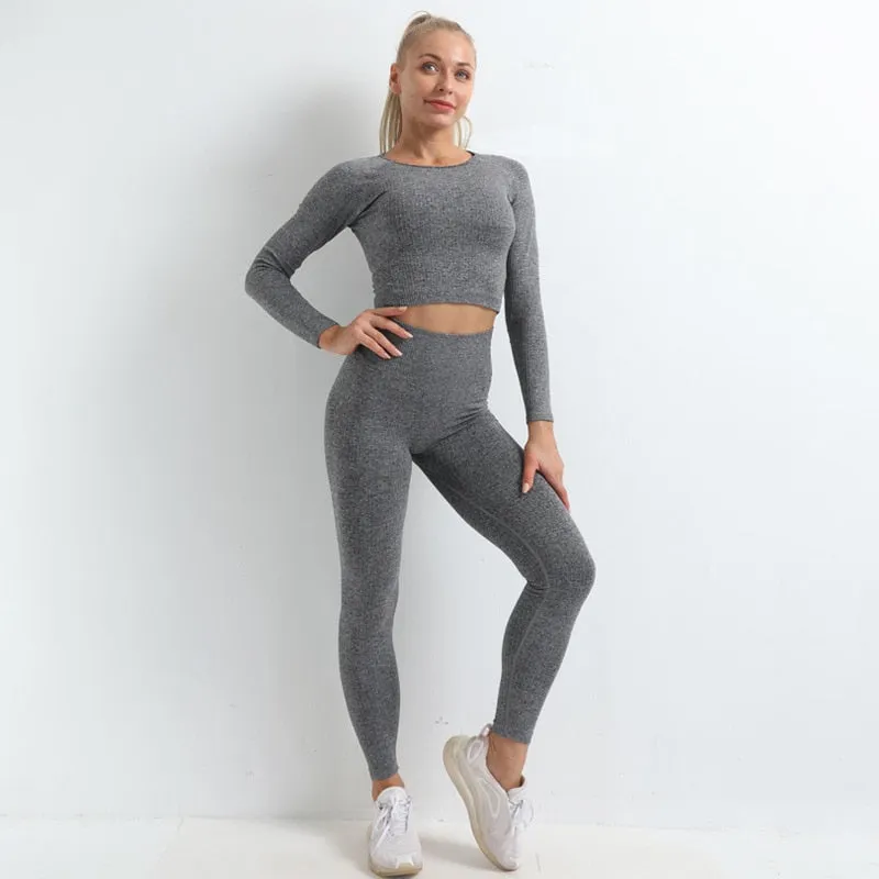 Autumn Seamless Yoga Set High Strech