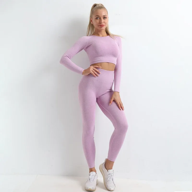 Autumn Seamless Yoga Set High Strech