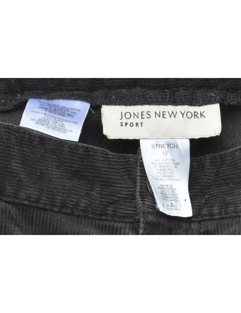 Black Classic Corduroy Trousers - W32 L33