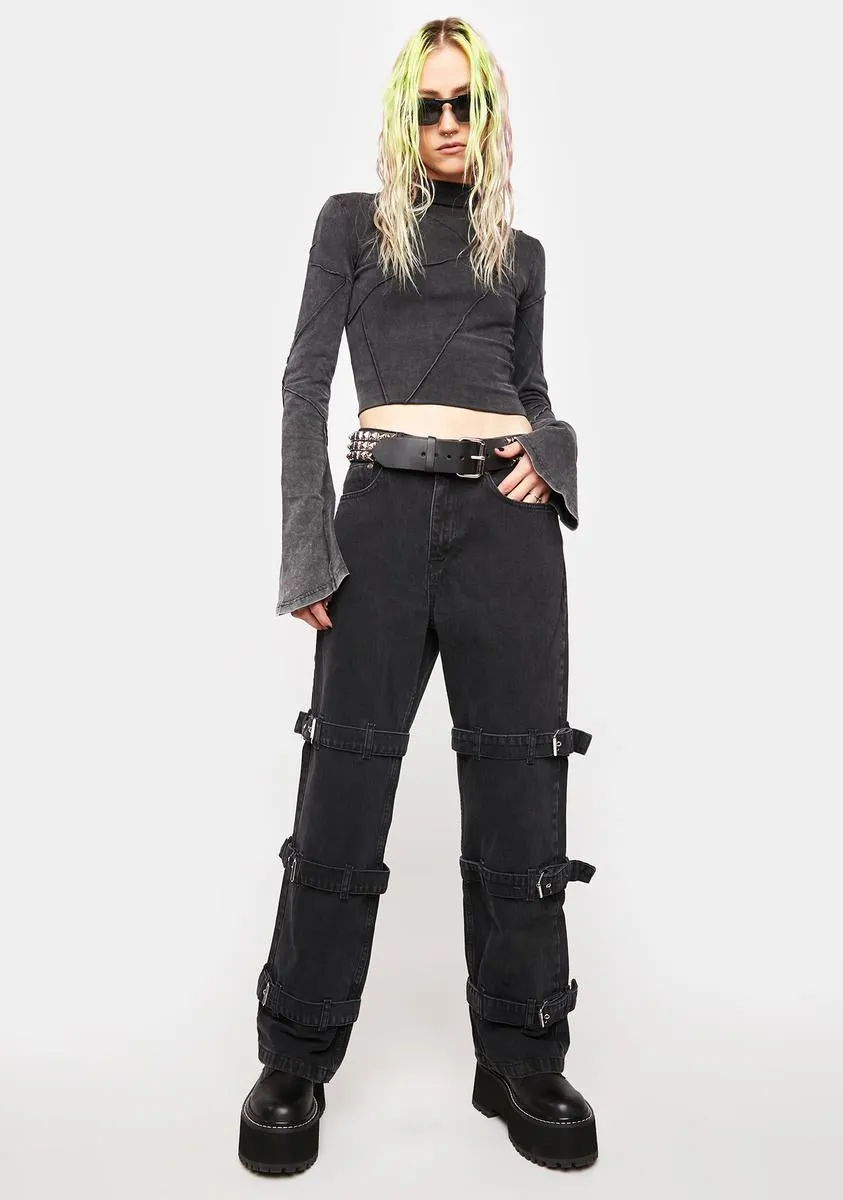 Buckle Denim Jeans