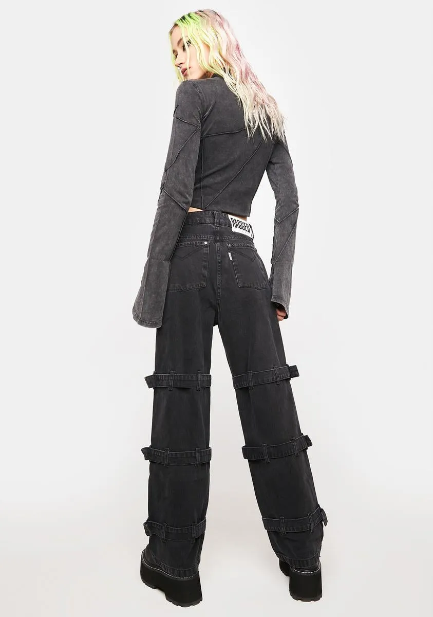 Buckle Denim Jeans