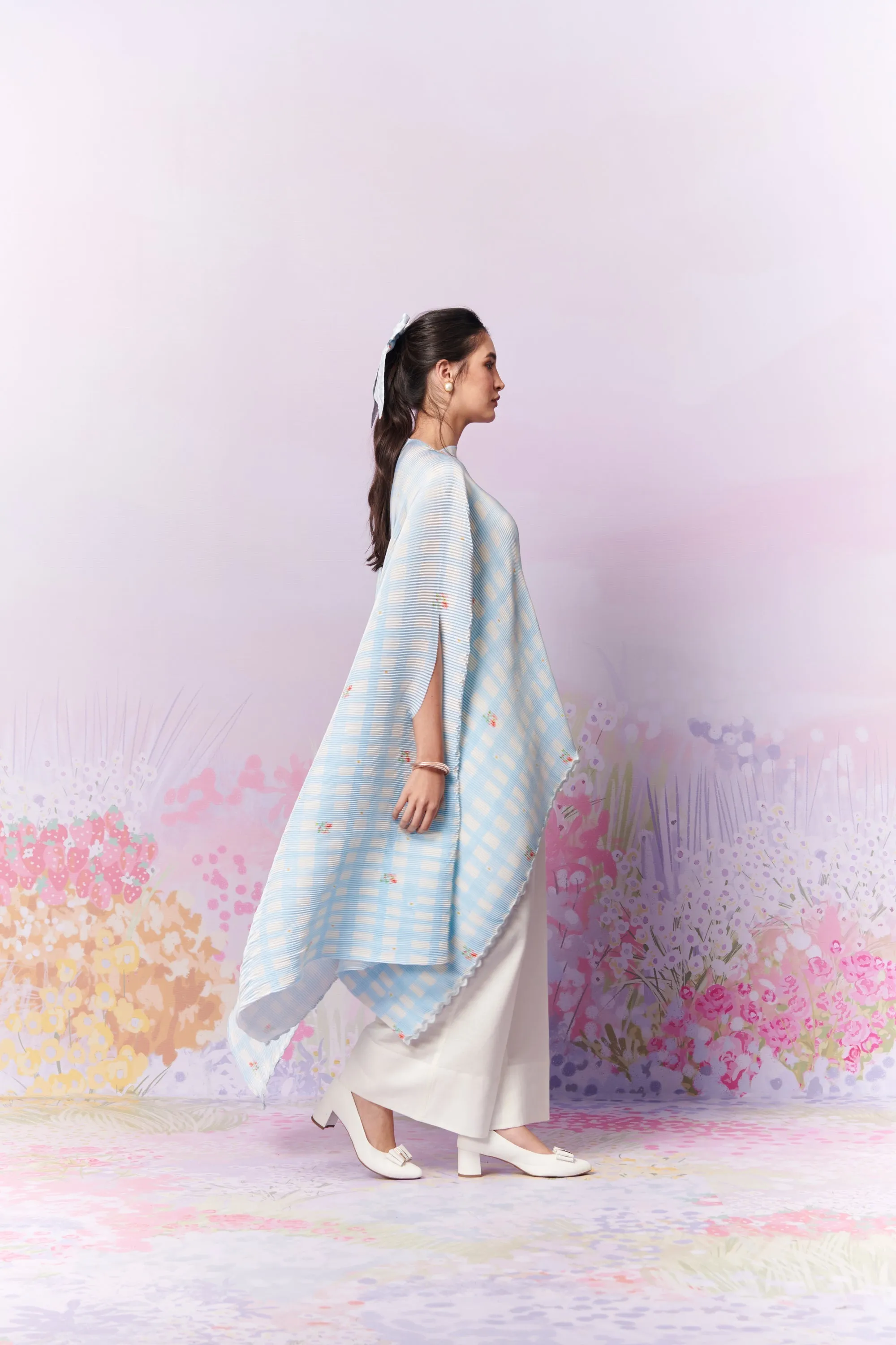 Capri Roses Cape And Trousers Co-Ord Set