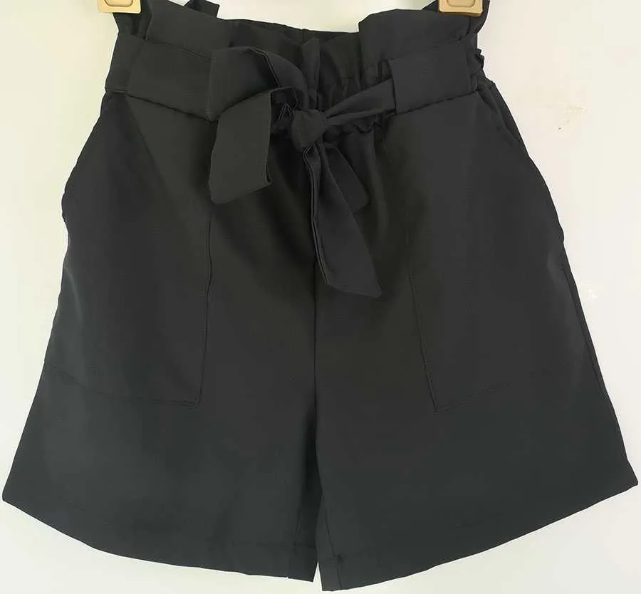 Casual High Waisted Paperbag Shorts Summer