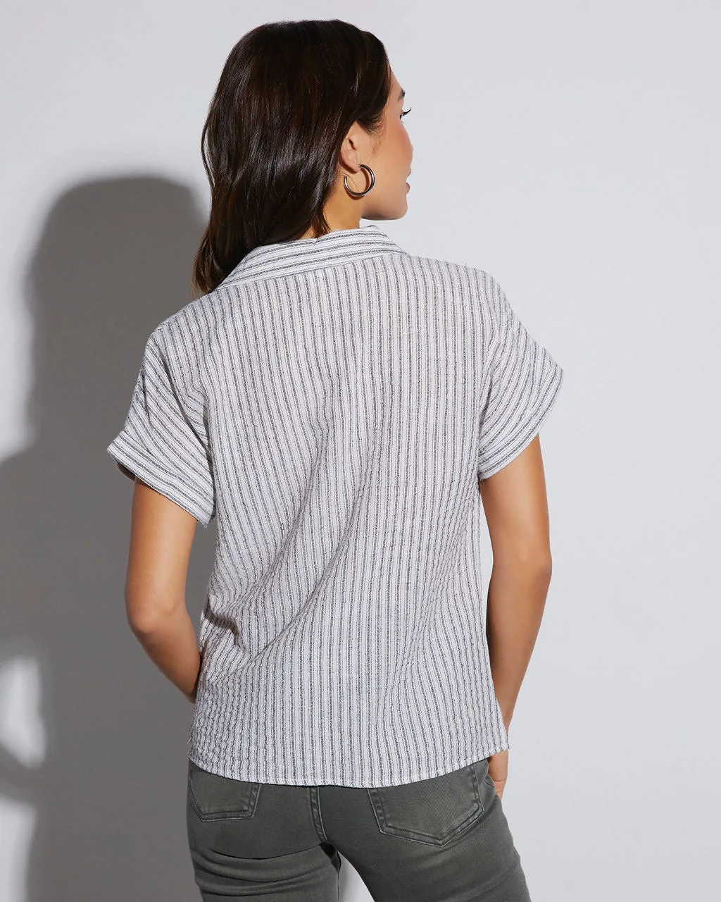 Delia Linen Blend Short Sleeve Shirt