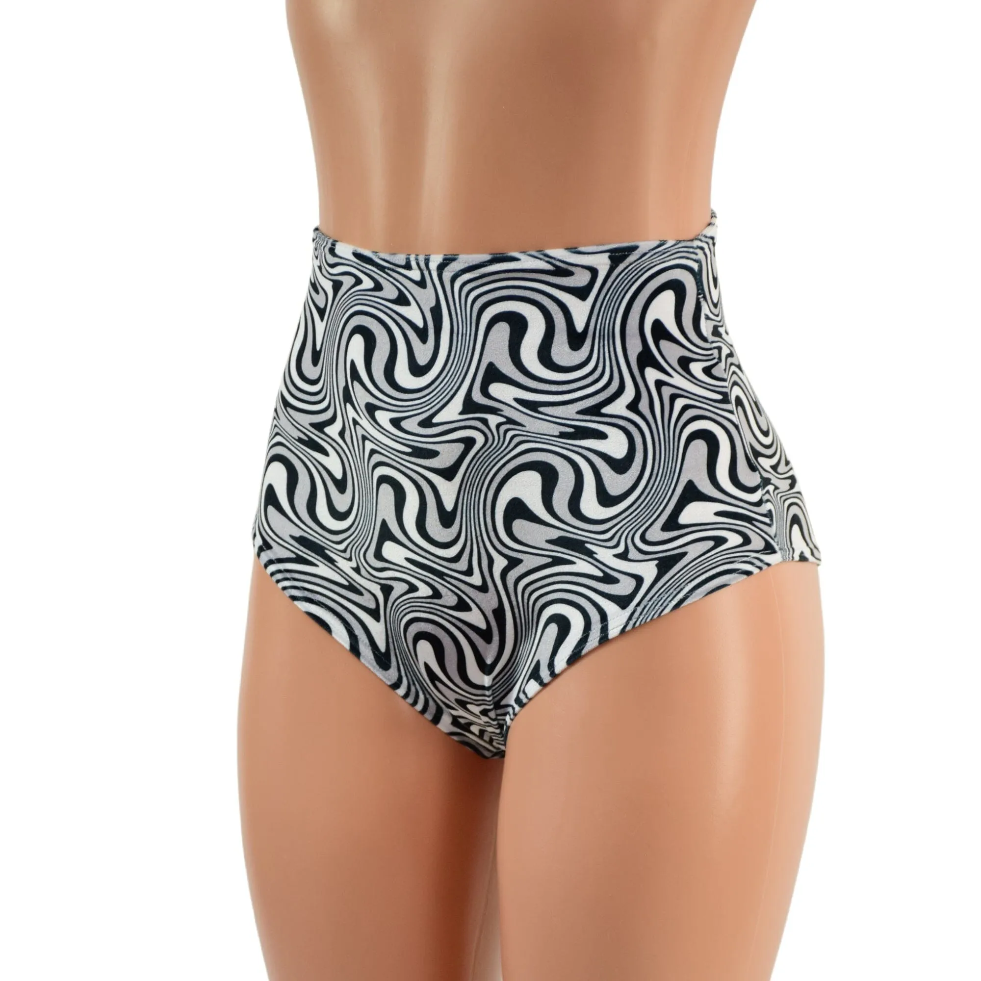 Distortion Velvet High Waist Siren Shorts