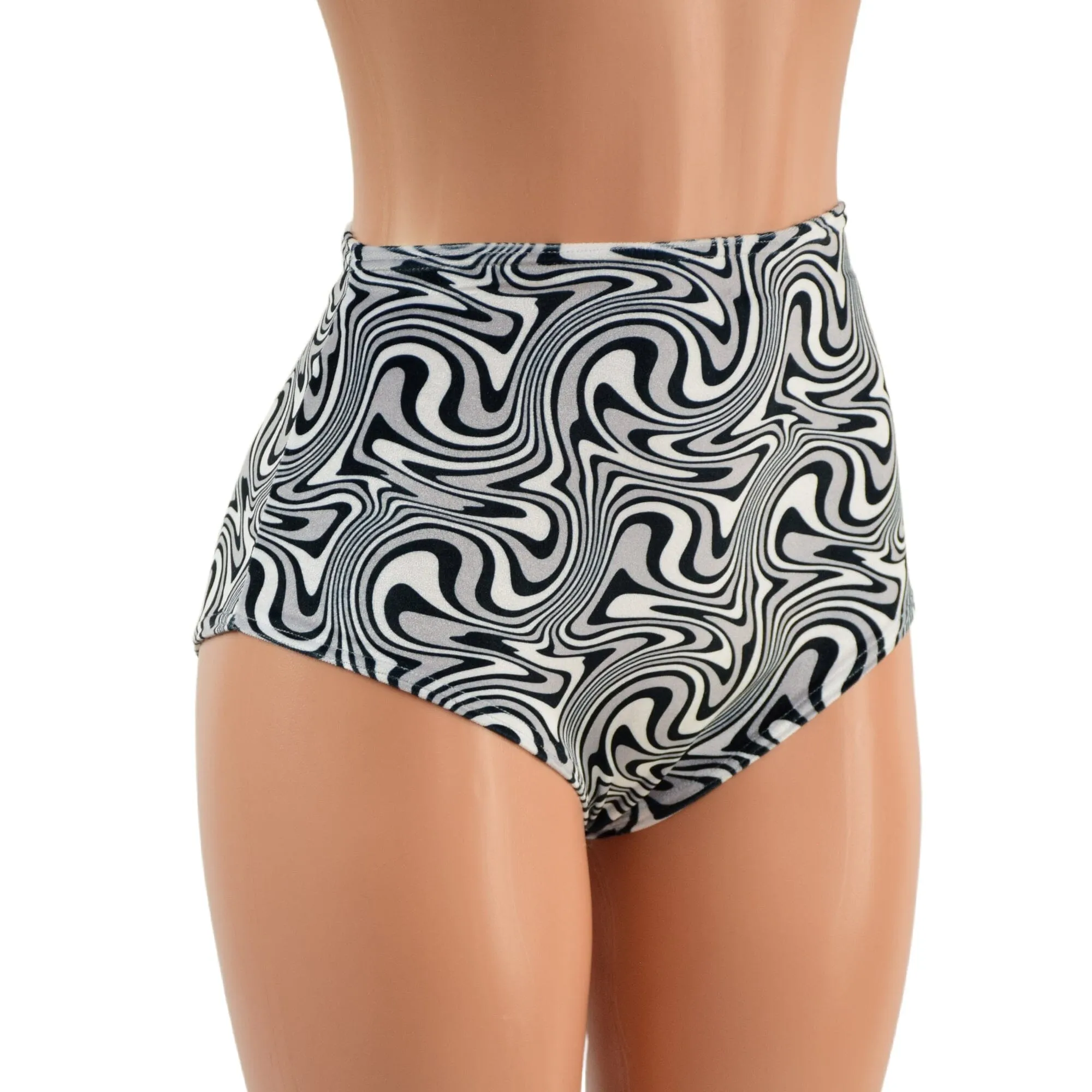 Distortion Velvet High Waist Siren Shorts
