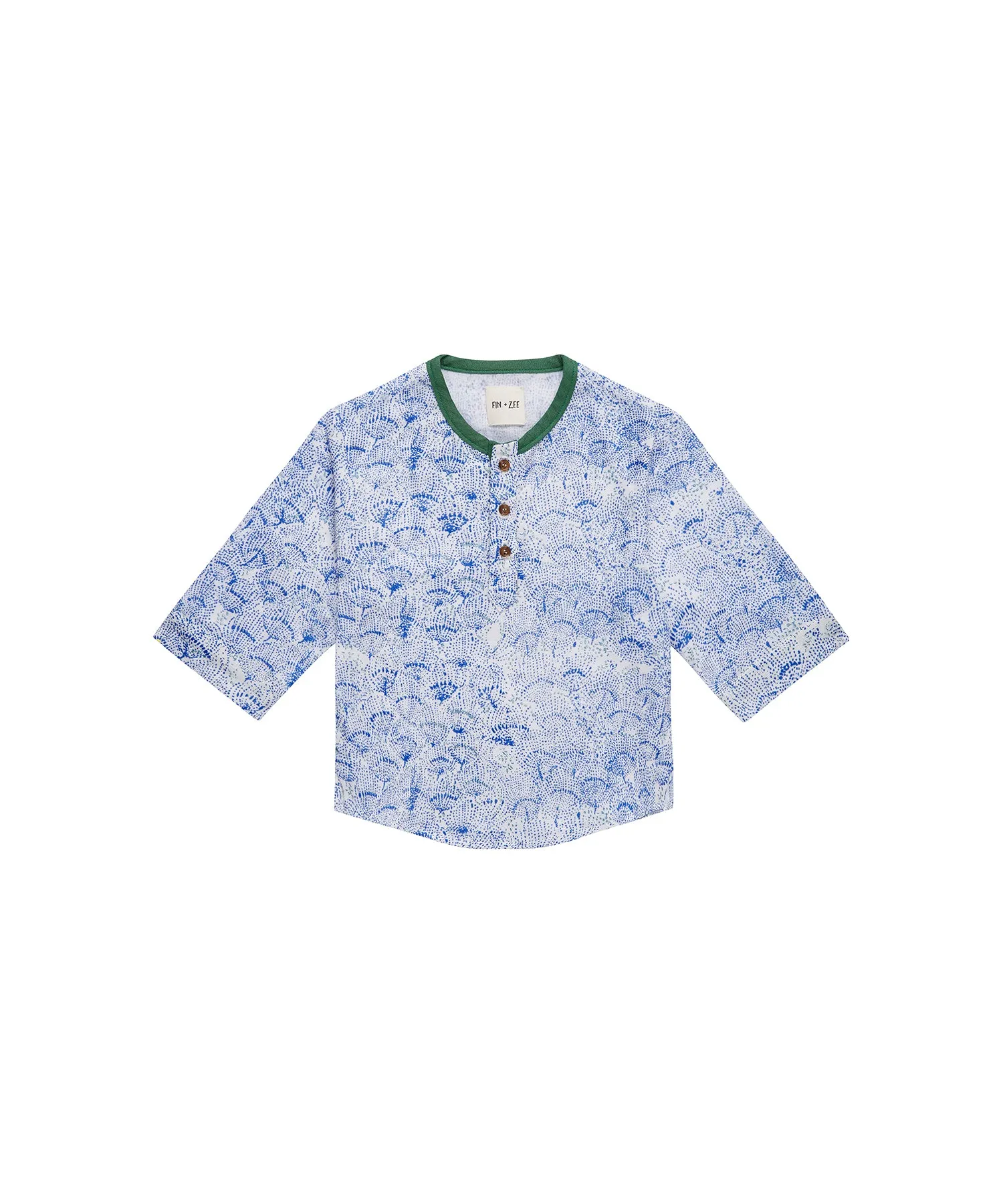 Fin Shirt Top - Blue Floral