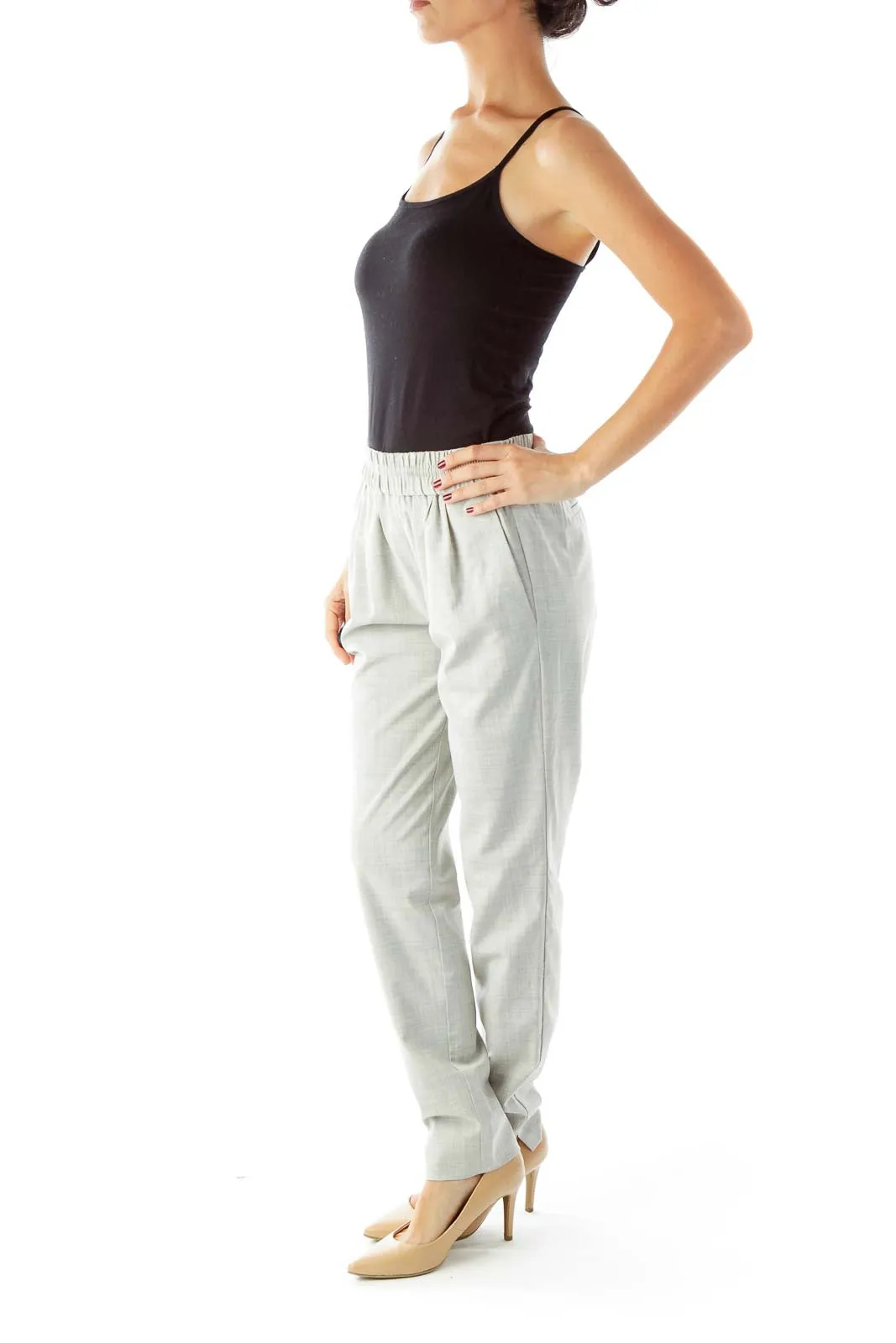 Gray "Woven" Pants
