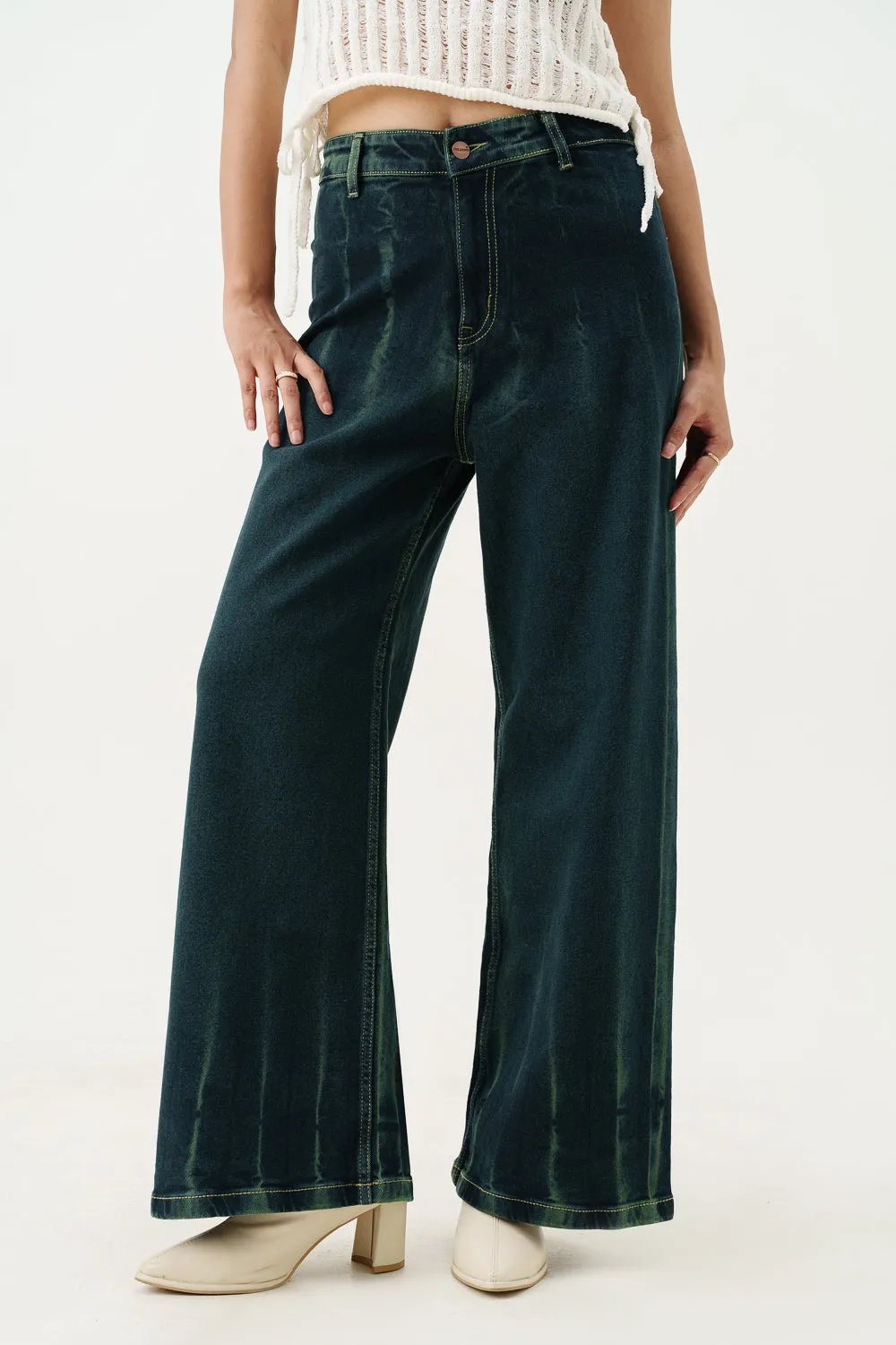 Great Peacock Retro Flare Stretch Jeans