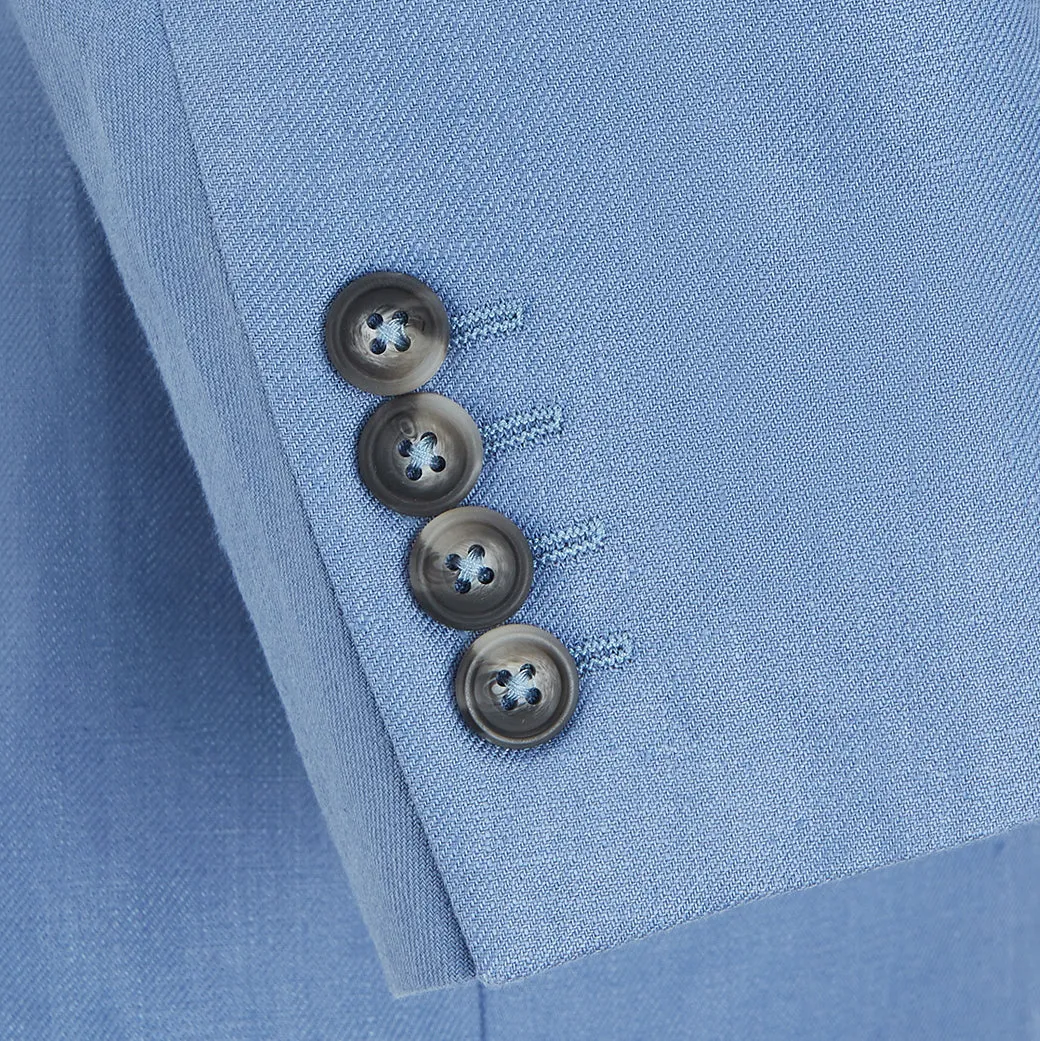 Gregory Blue Twill Linen Jacket