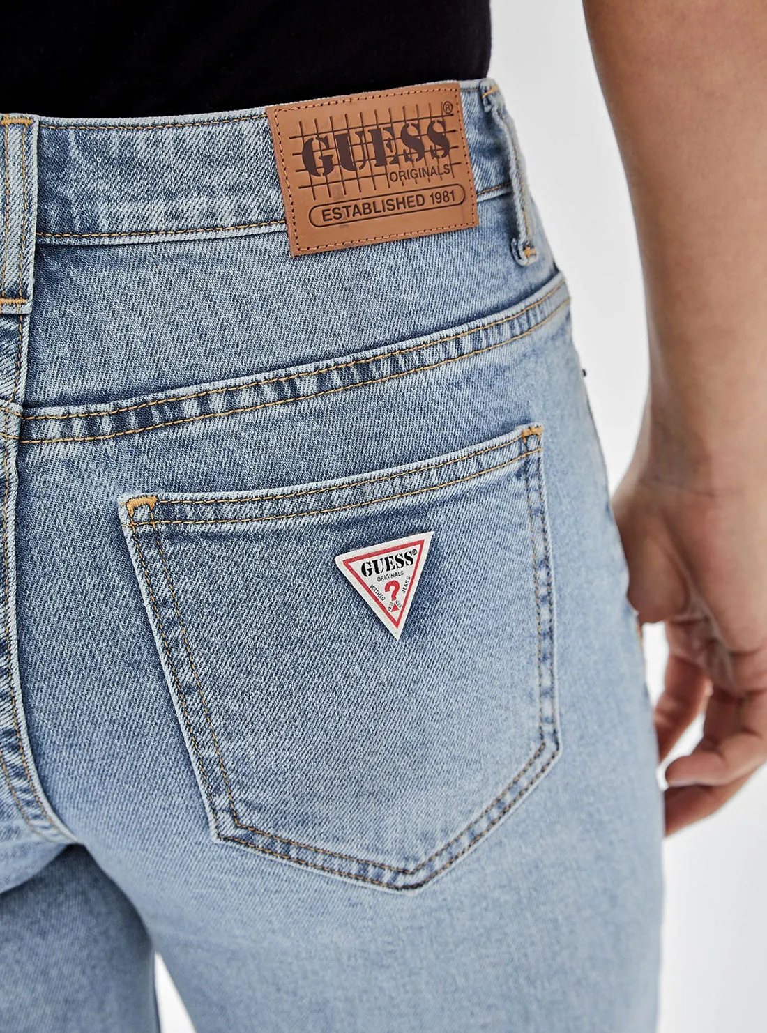 Guess Originals High-Rise Bootcut Denim Jeans In Leo Light Wash
