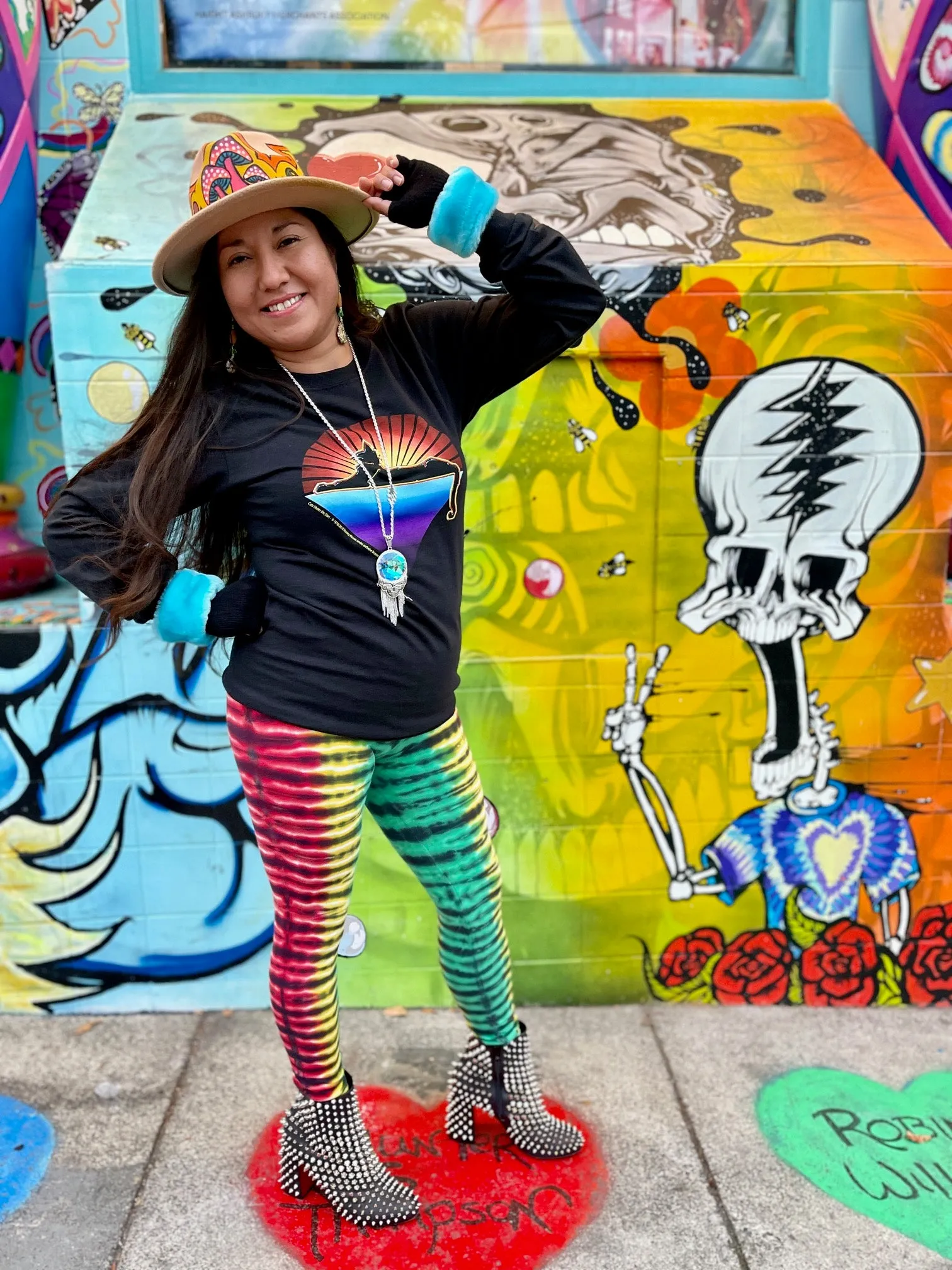 Hadji  Henderson (Tiedye Teddy Bear) Leggings #1