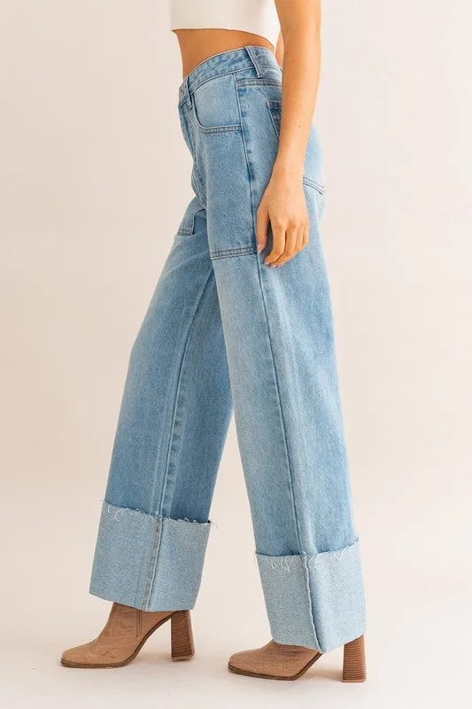 High-Rise Haven Wide Leg Jeans