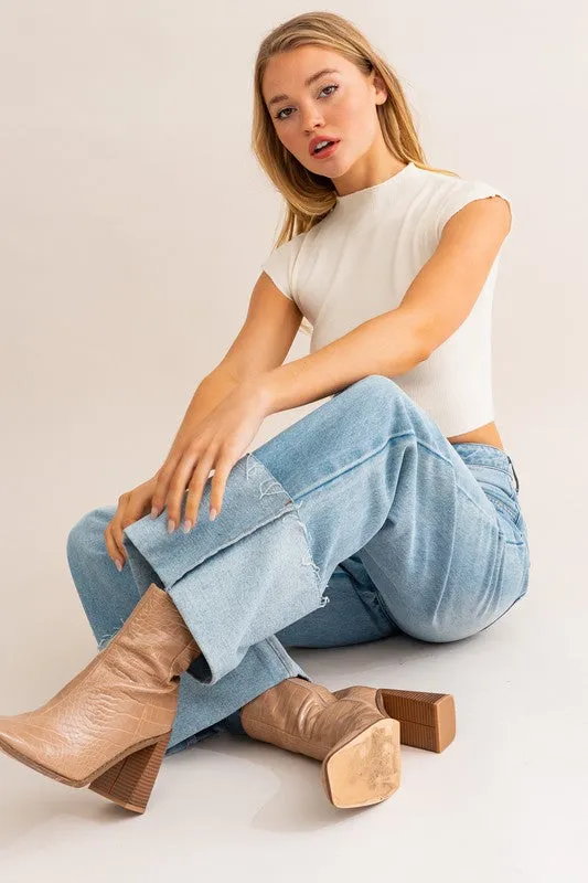 High-Rise Haven Wide Leg Jeans