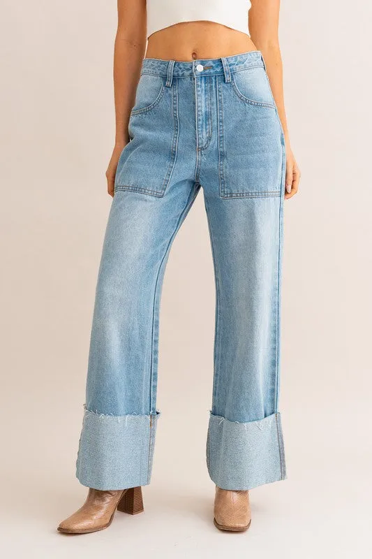 High-Rise Haven Wide Leg Jeans