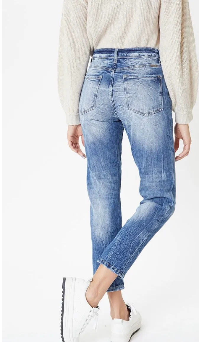 High Rise Non Distressed Mom Jean