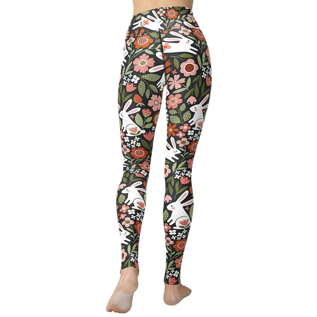 Hopping Bunny Yoga Leggings