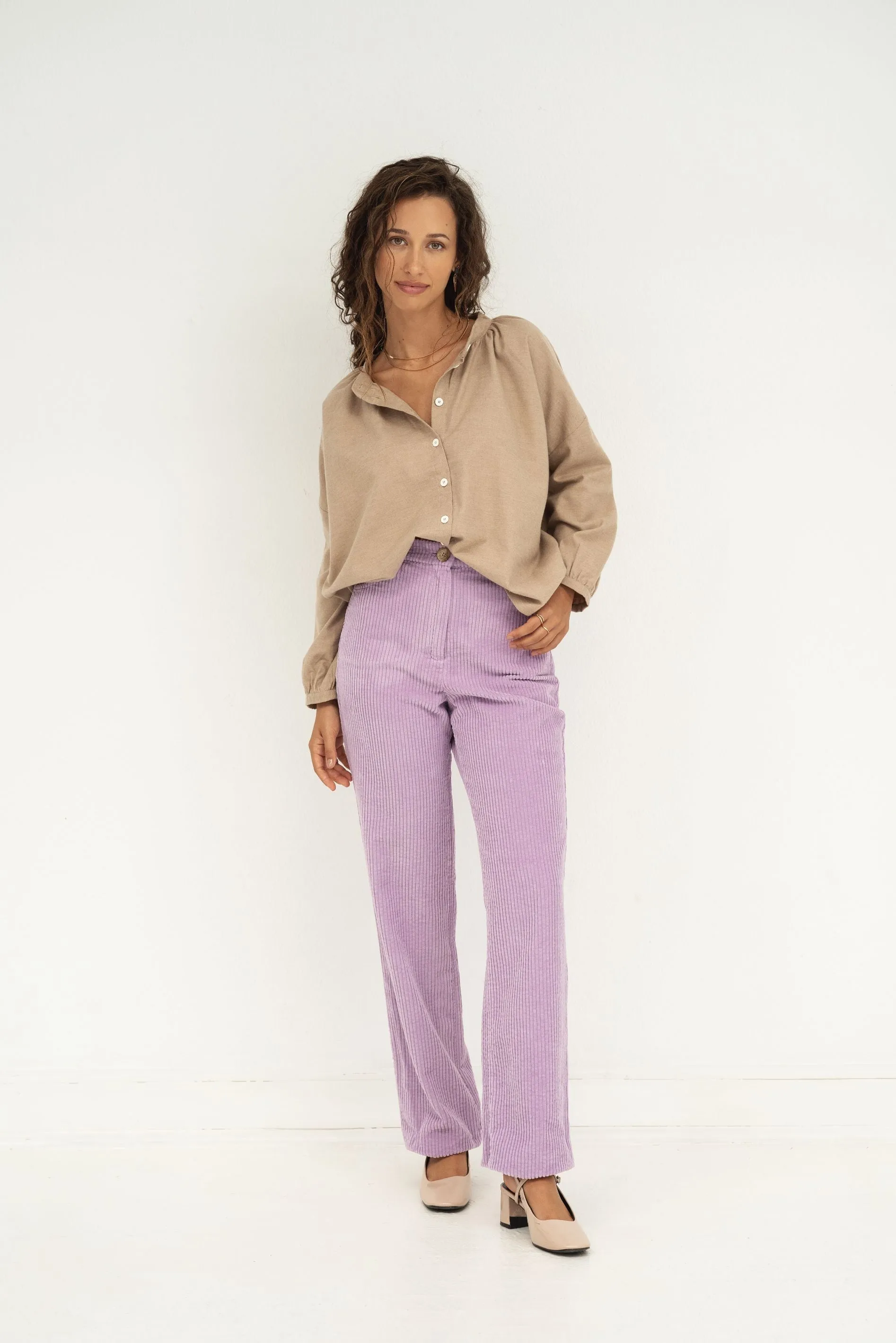 Iggy Lilac Corduroy Trousers