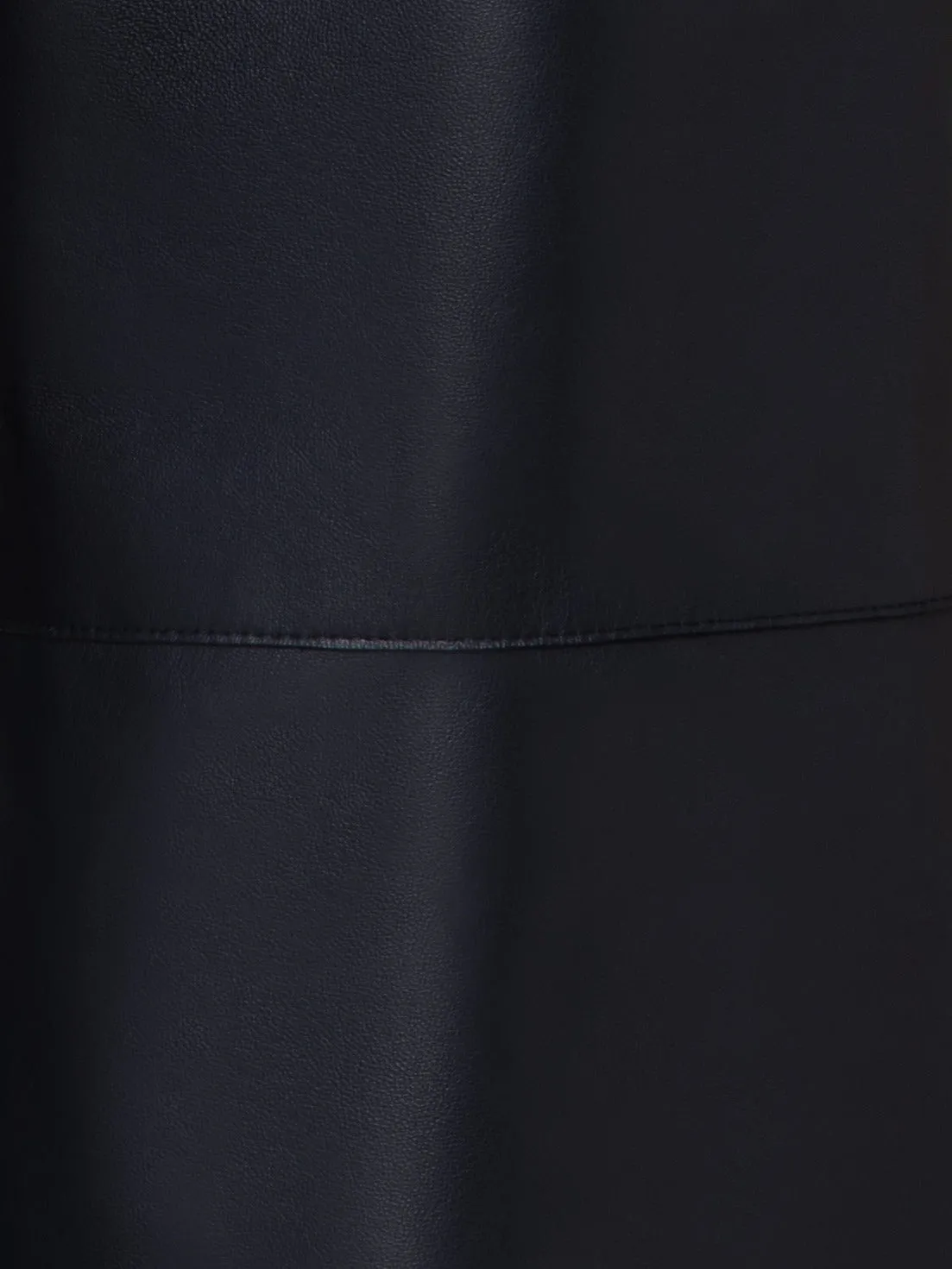 Lambskin Leather Pleated Tapered Pants