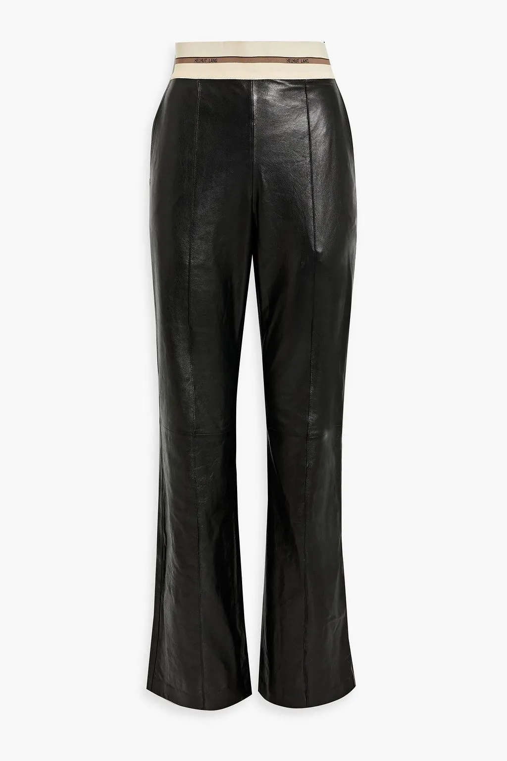 Leather bootcut pants HELMUT LANG, black