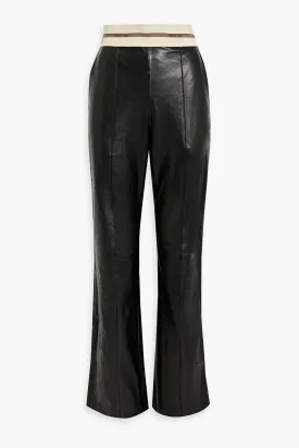 Leather bootcut pants HELMUT LANG, black