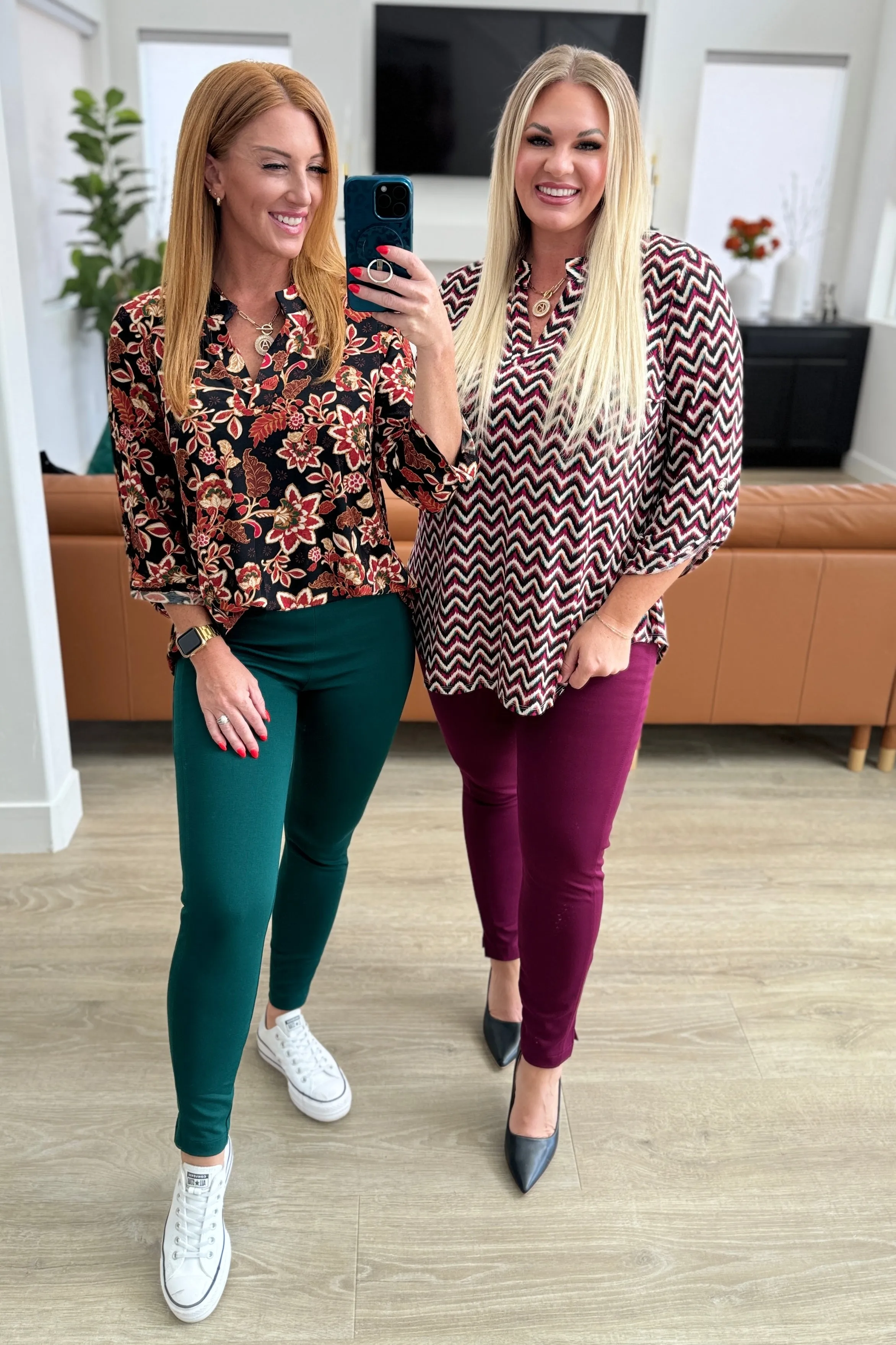 Magic Skinny 28" Pants in Wine