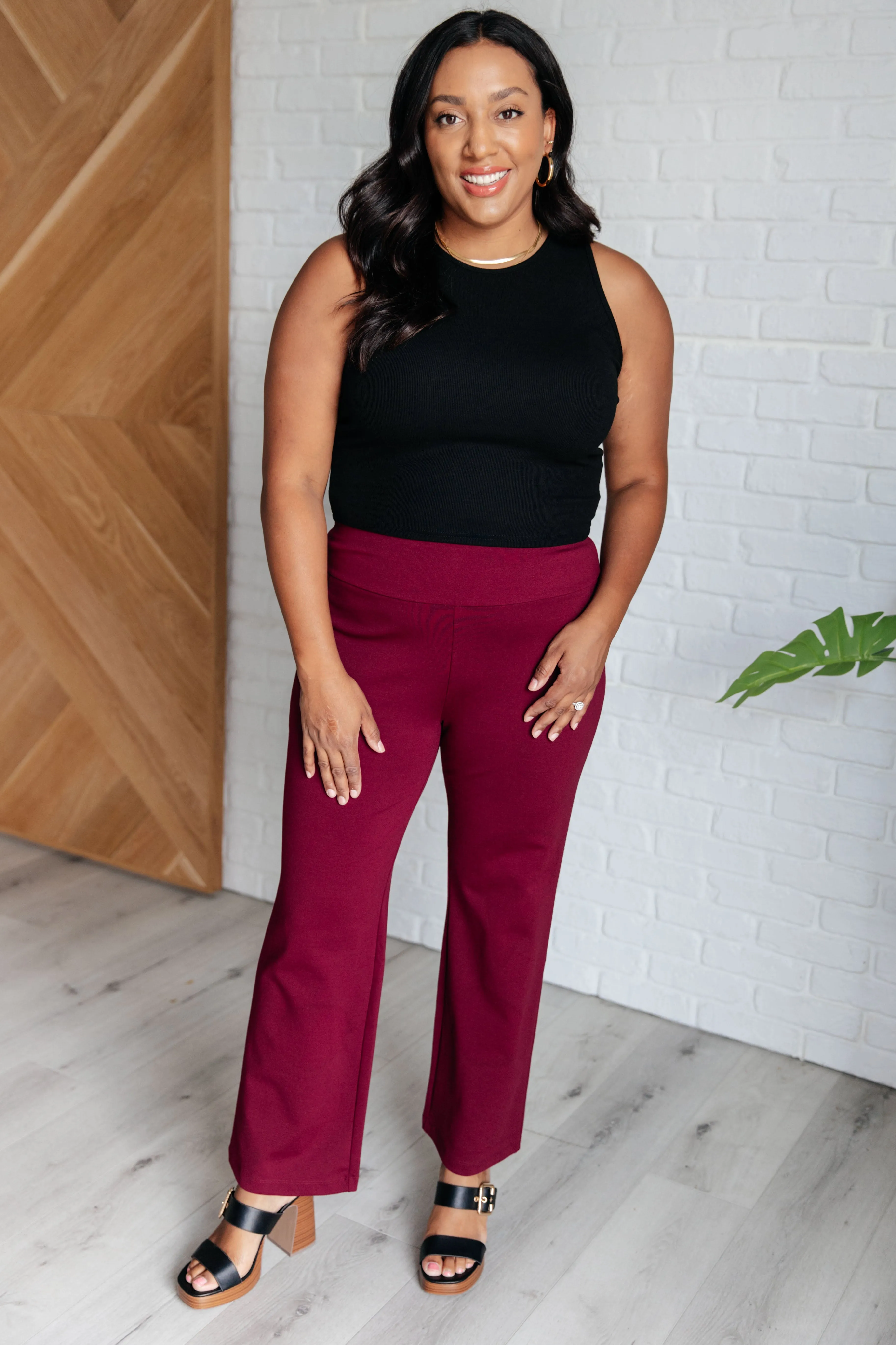 Magic Straight Pants in Wine - 12/3