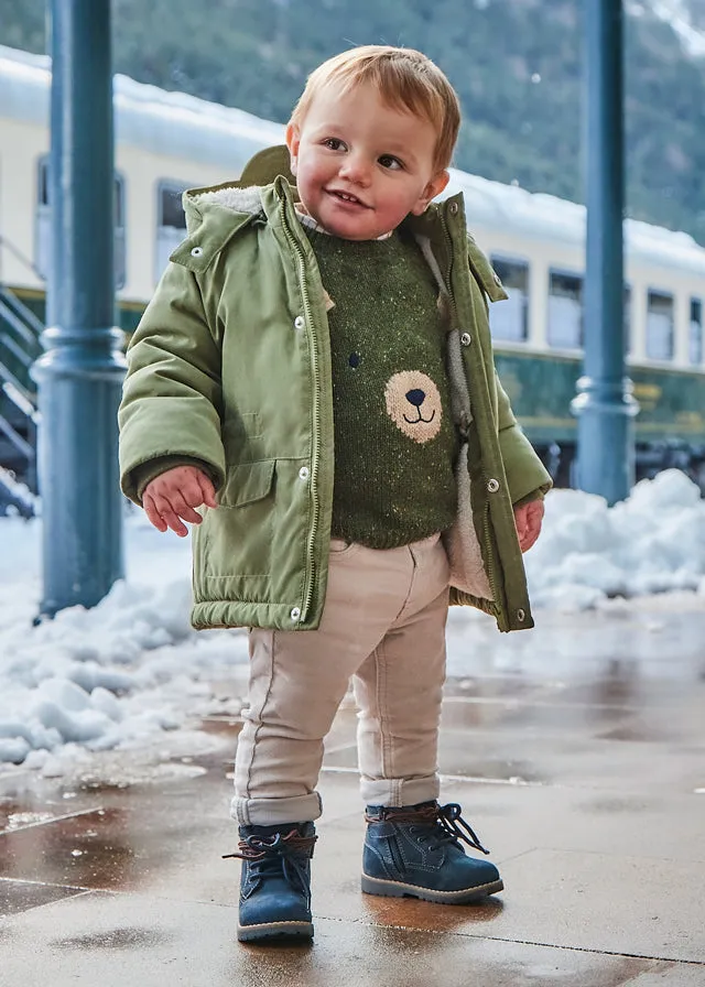 Mayoral - Baby Boys Slim Fit Cord Trousers in Gypsum (24mo)