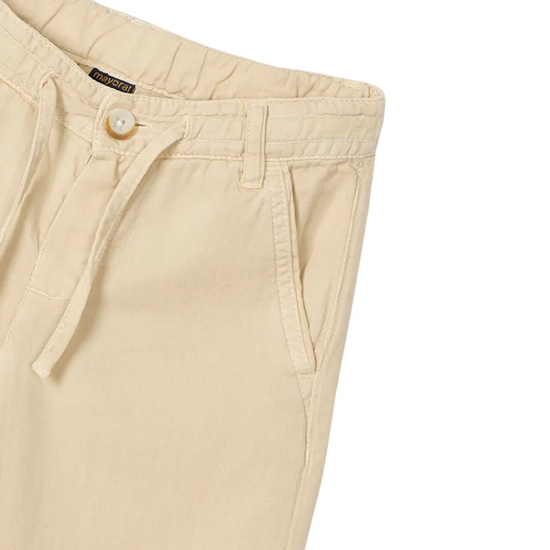 Mayoral - Boys Linen Pants in Buttercream