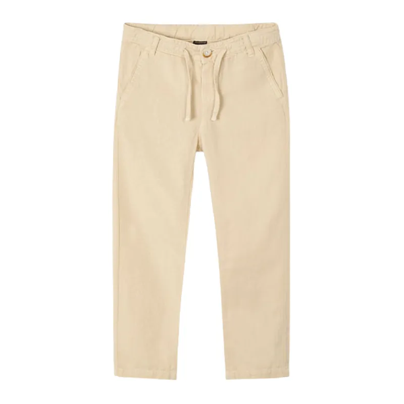 Mayoral - Boys Linen Pants in Buttercream