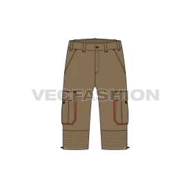 Mens Bermuda Length Cargo Shorts