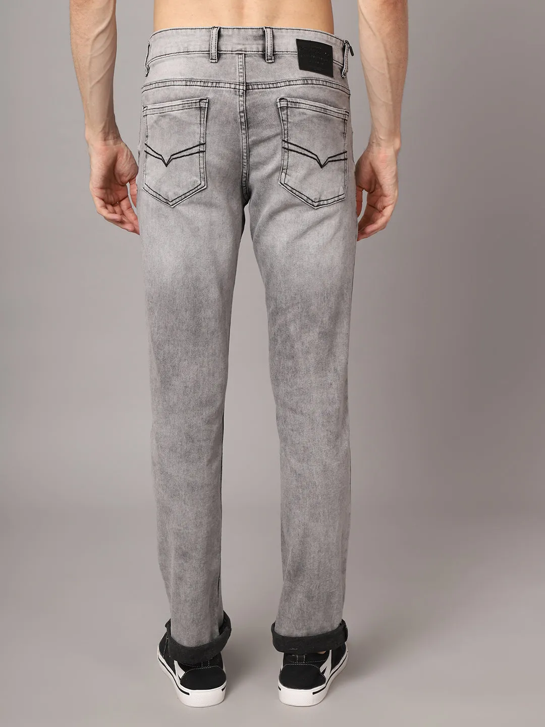 Men's Ultra Narrow fit Heavy Fade Dark Grey  Jeans