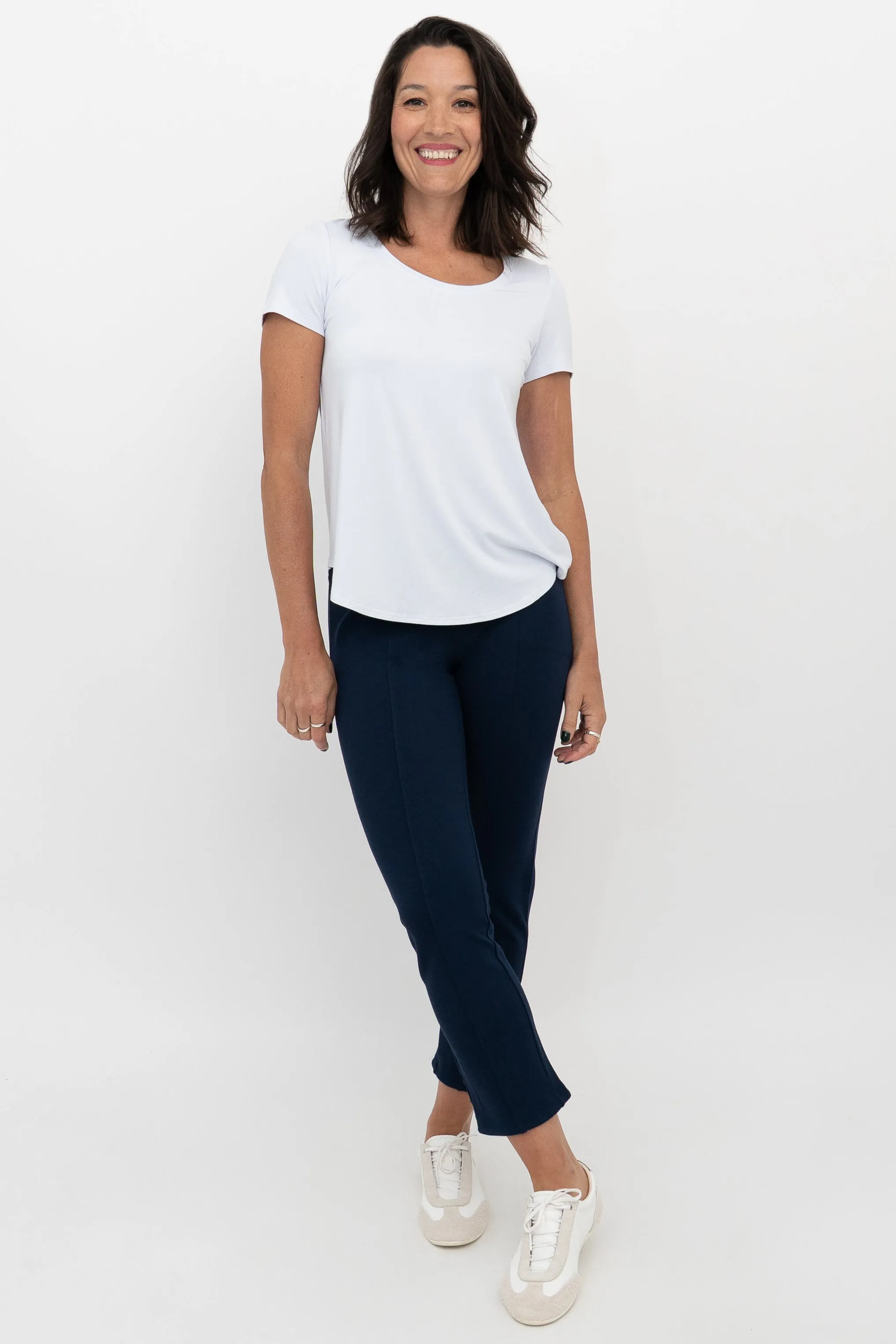 Nadine Crop, Indigo, Modal
