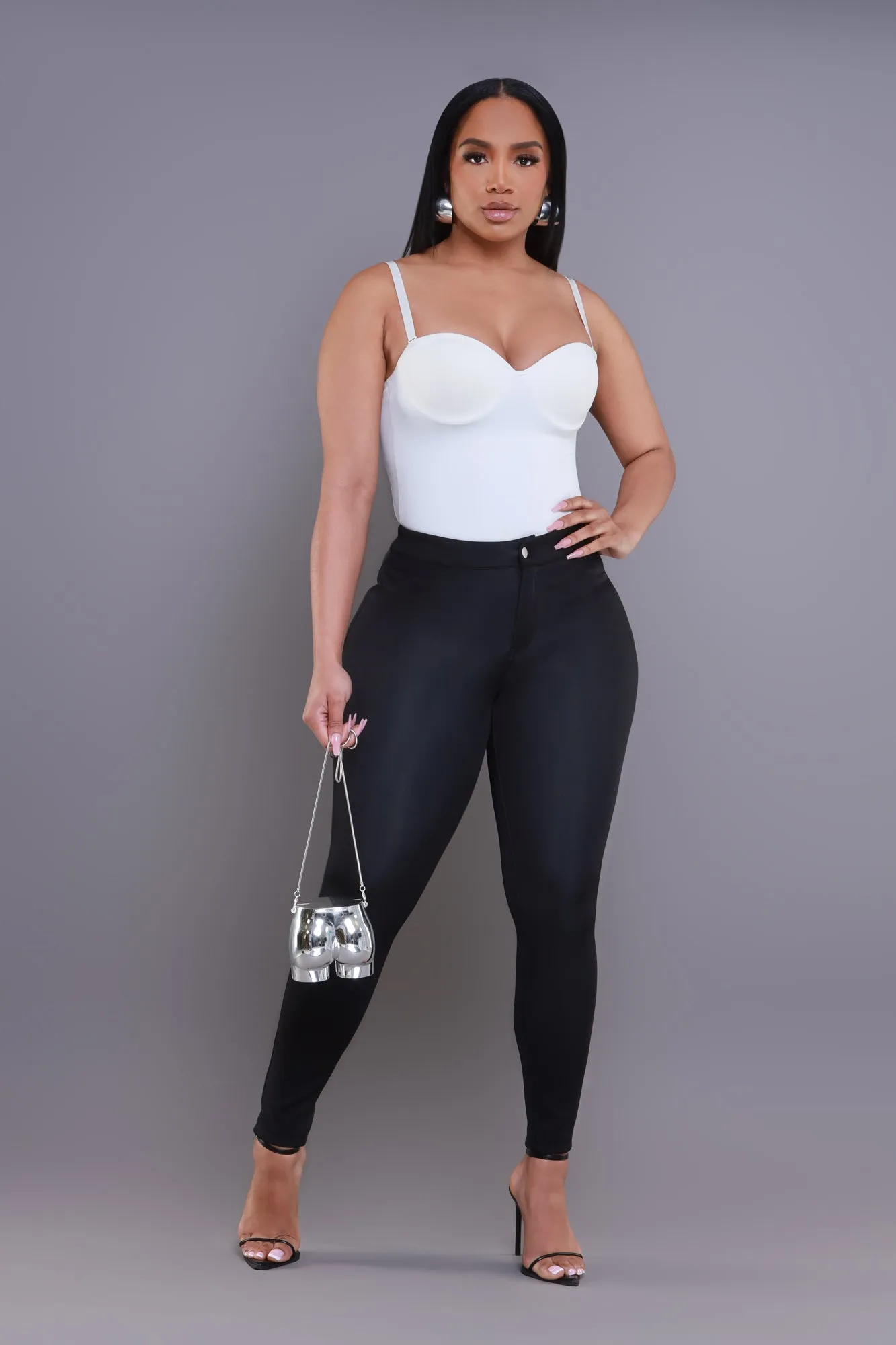 One More Chance High Rise Pants - Black