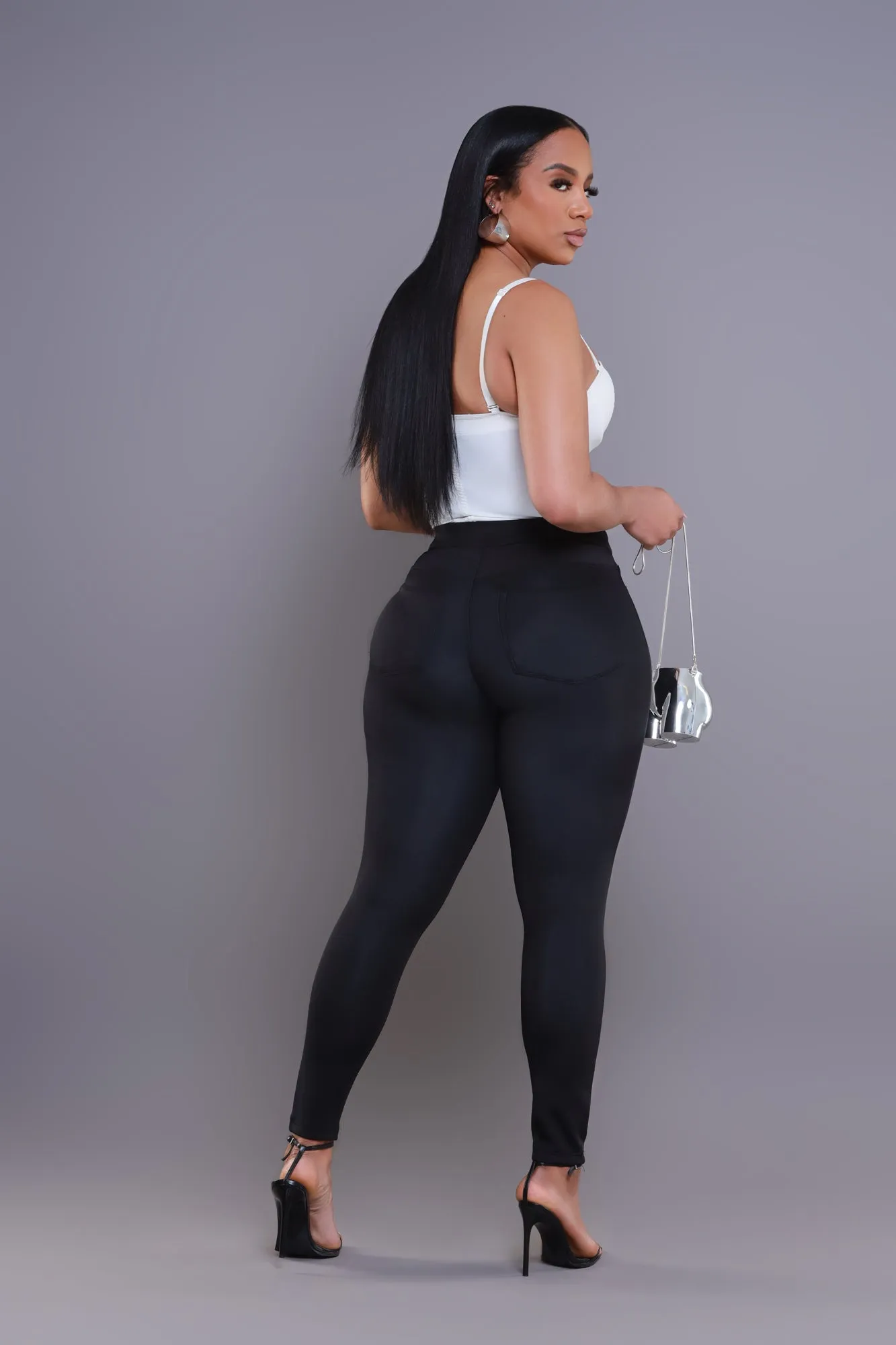One More Chance High Rise Pants - Black