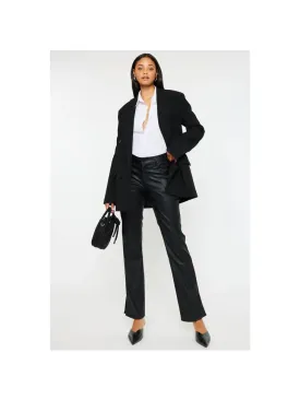 Petite Y2k Bootcut Faux Leather Pants