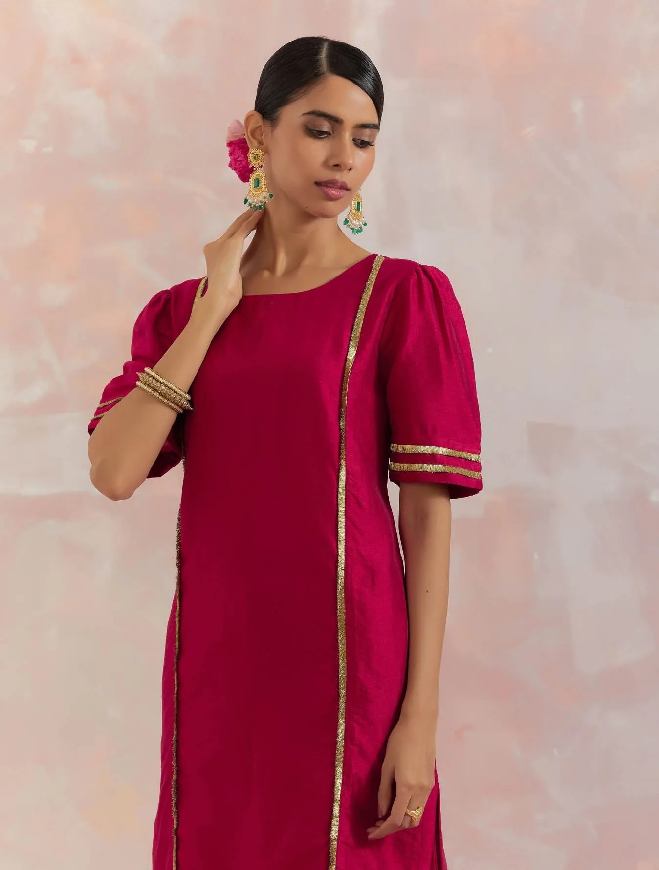 Red Rukbat Kurta