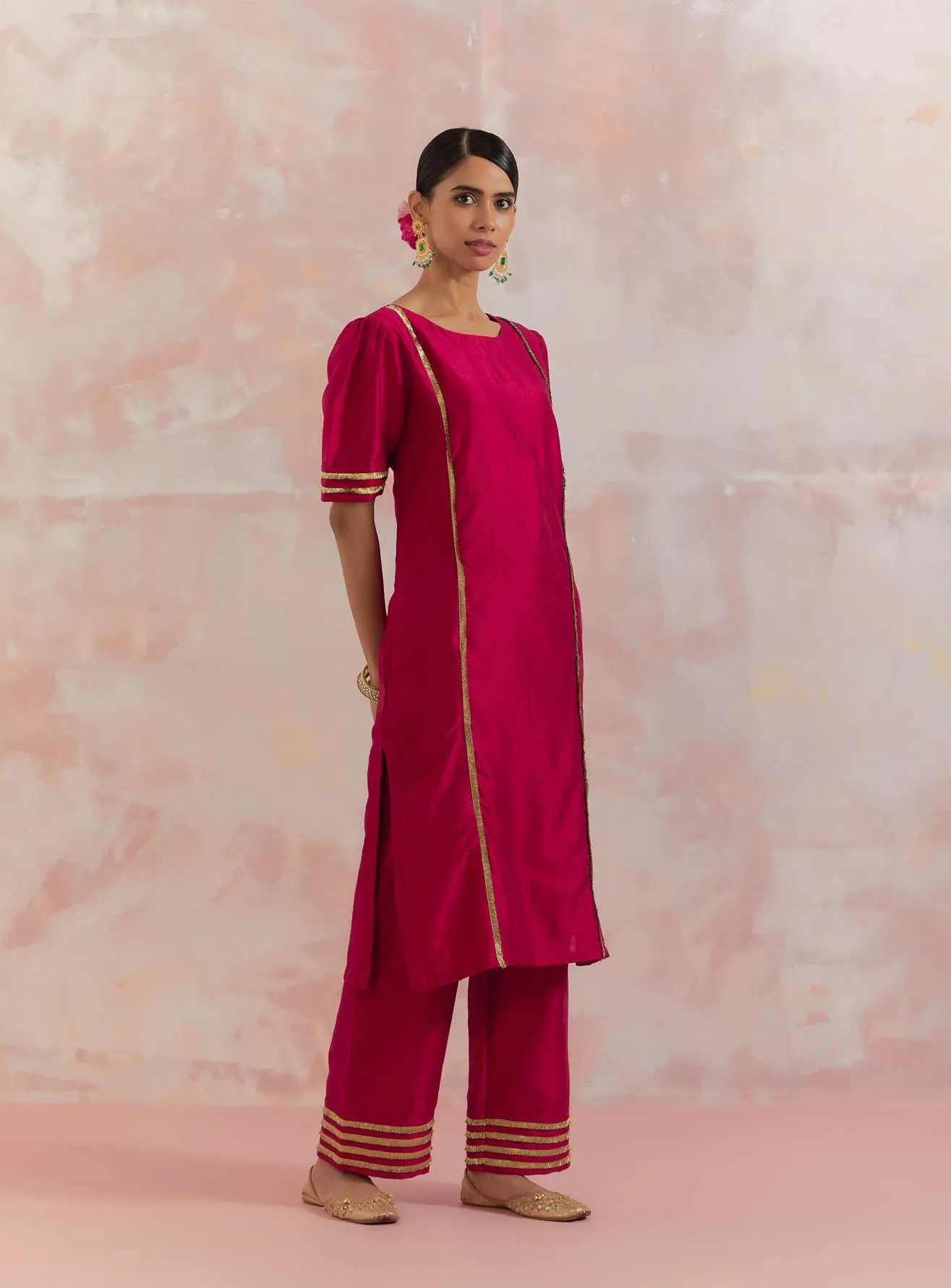 Red Rukbat Kurta