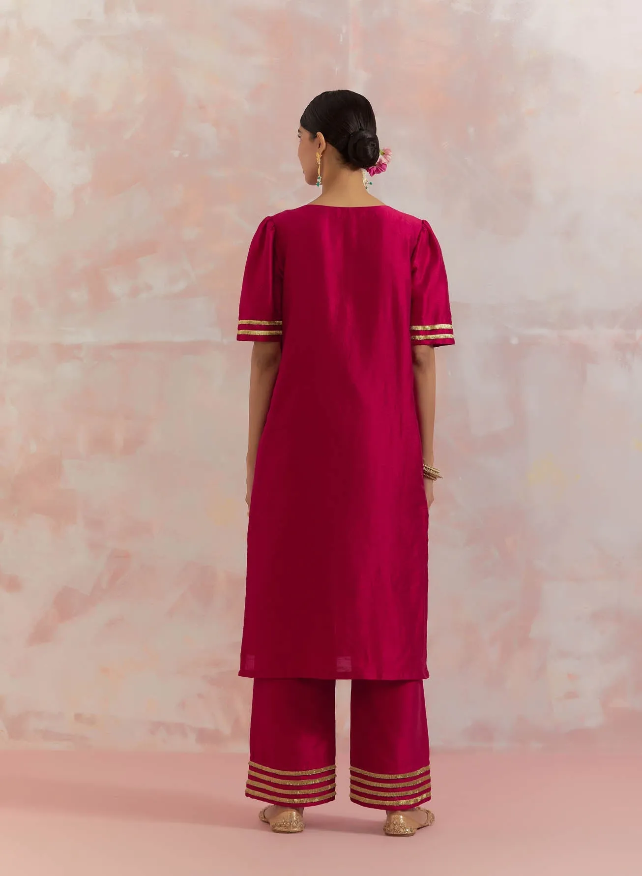 Red Rukbat Kurta