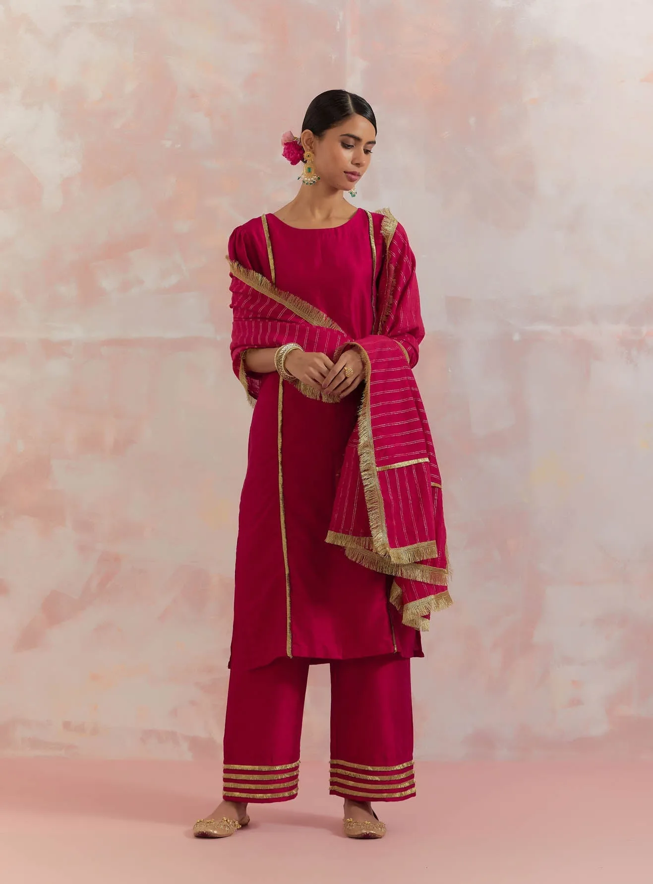 Red Rukbat Kurta