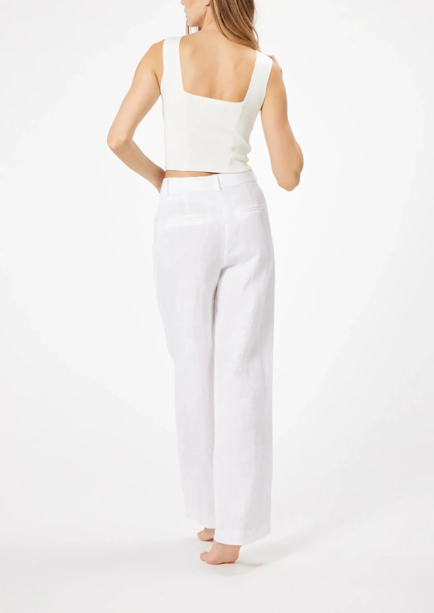 Reise Linen Pant - White