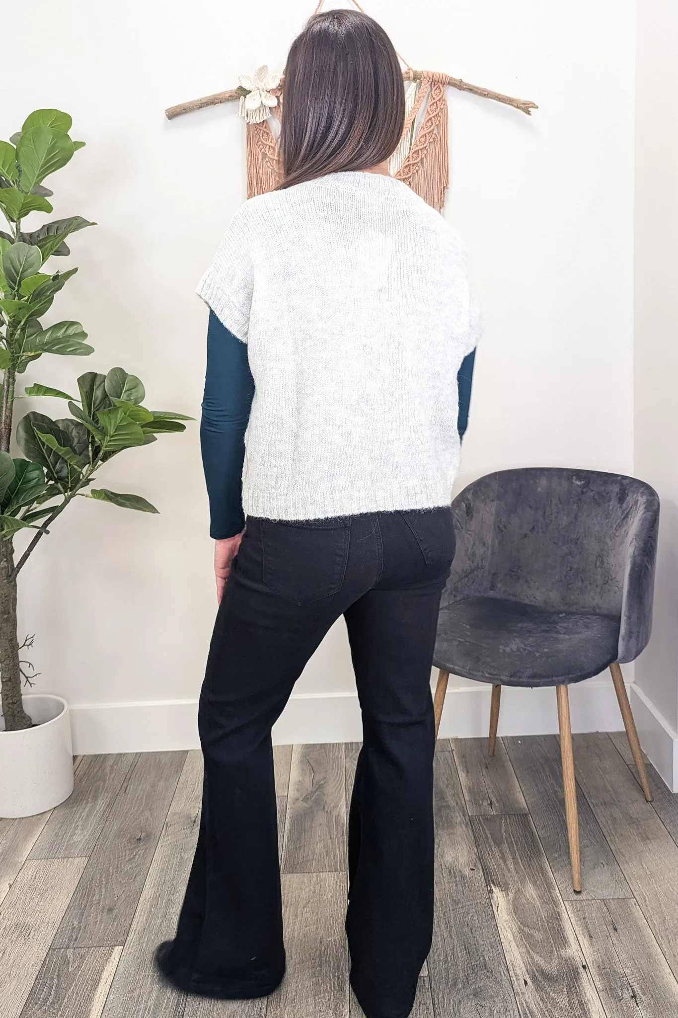RN Black High Rise Flare Jeans