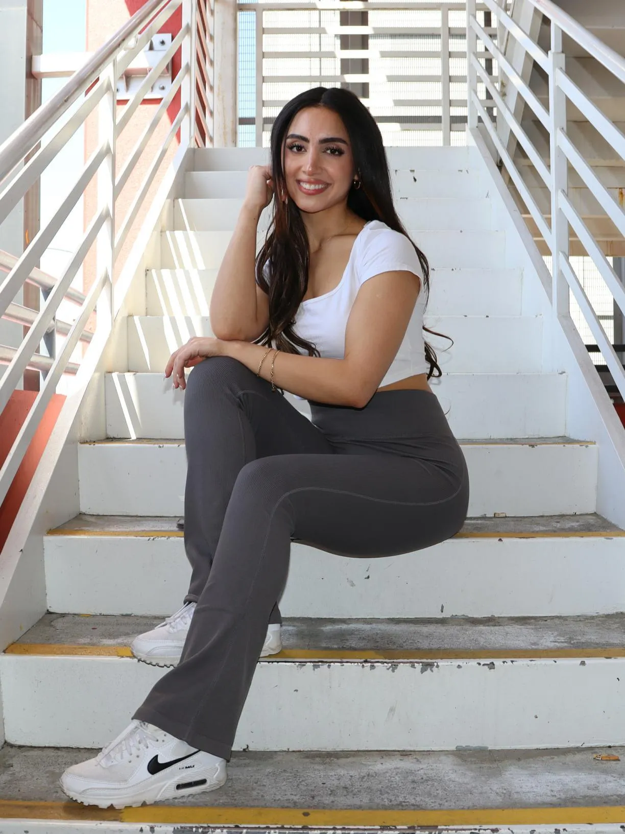 Seamless Ribbed Flare Leggings