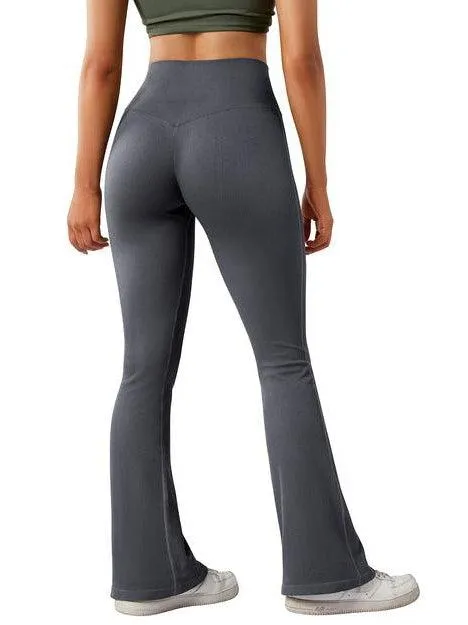 Seamless Ribbed Flare Leggings