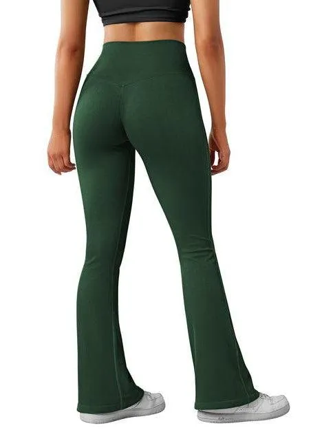 Seamless Ribbed Flare Leggings